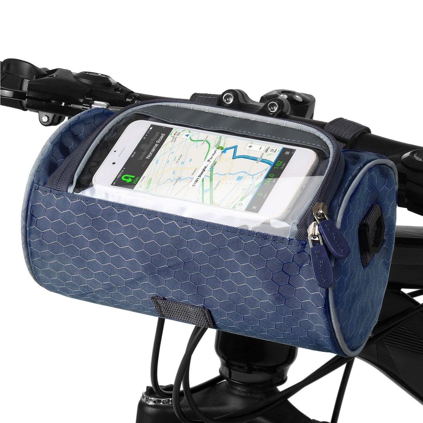 Fahrradtasche mit Touchscreen - Testsieger_blau