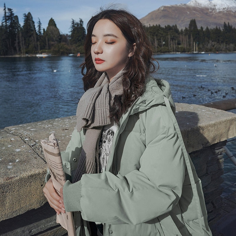 WOLF Kapuze Überdimensioniert Dickes Mantel