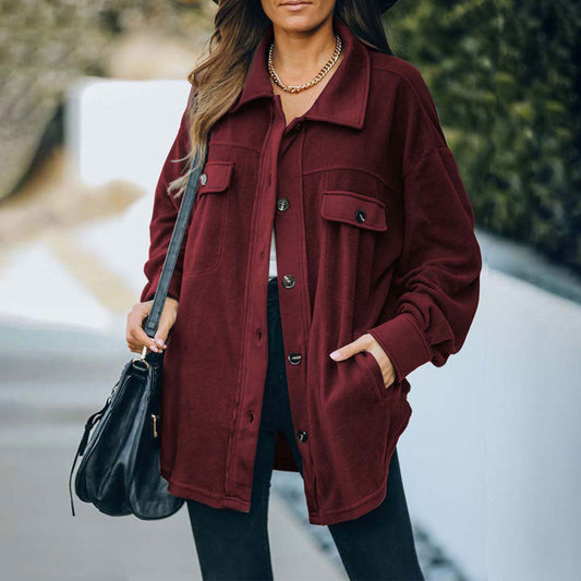 WOLF Neue Strickjacke mit Revers und Fleece-Reißverschluss