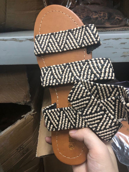 WOLF Flache Sommersandalen