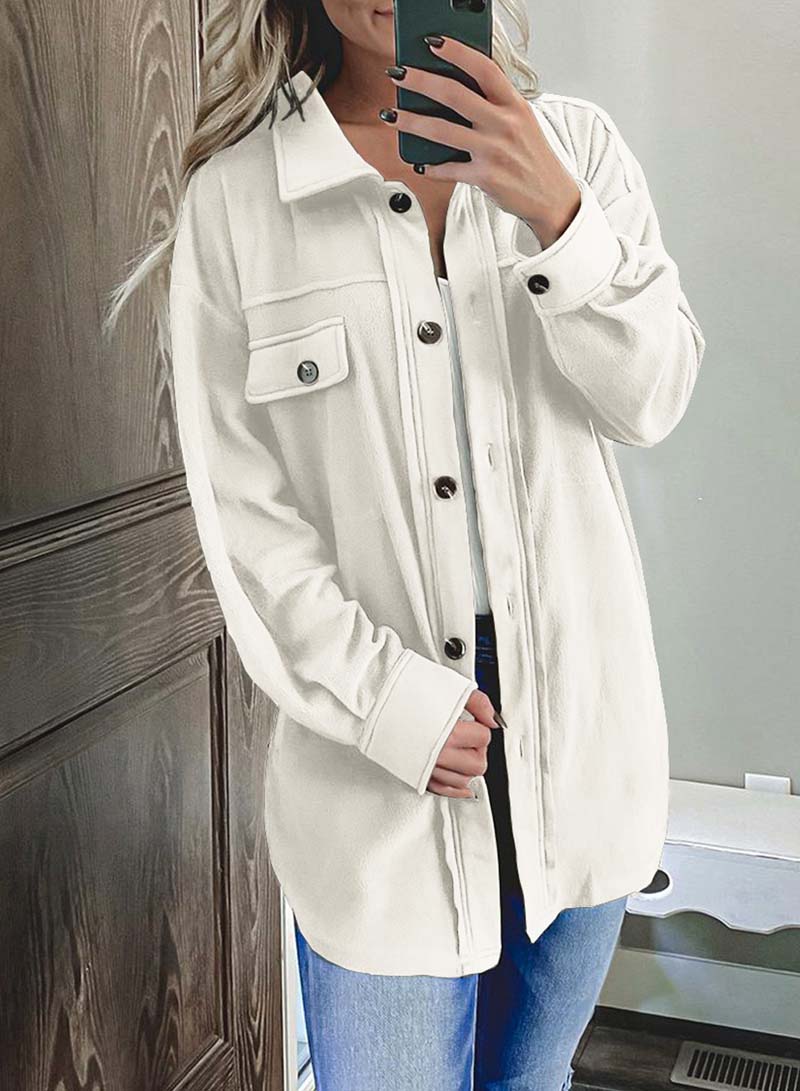 WOLF Neue Strickjacke mit Revers und Fleece-Reißverschluss