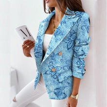 Lade das Bild in den Galerie-Viewer, WOLF Patchwork-Blazer mit Retro-Musterdruck
