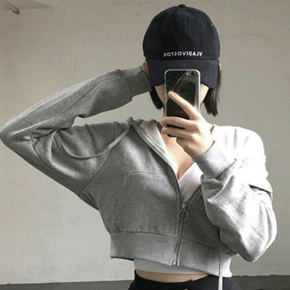 WOLF Schmales Top mit Kapuze