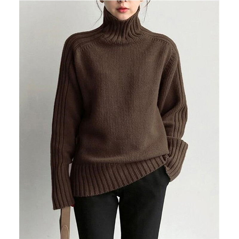 WOLF Lockerer Rollkragen pullover Weich gestrickt