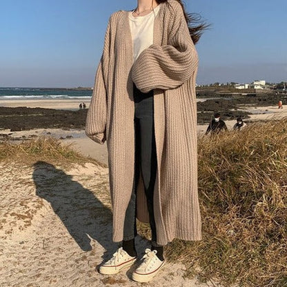 Claudia Strickjacke | Übergroße Strickjacke mit Kabeldruck