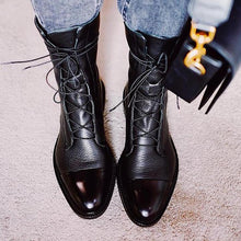 Lade das Bild in den Galerie-Viewer, Gaboura klassische Vintage-Stiefel mit Absatz für Damen - hochwertig, stylish, warm &amp; bequem_schwarz_3
