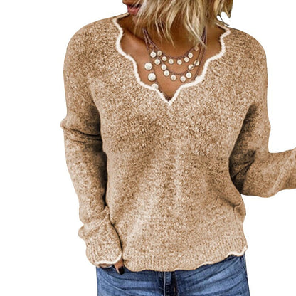 WOLF Strickpullover mit V-Ausschnitt