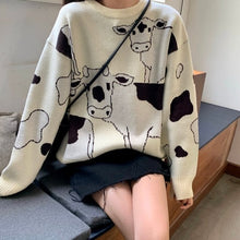 Lade das Bild in den Galerie-Viewer, WOLF Vintage Casual Loose Lazy Pullover Japanisch Kawaii Niedlich Ulzzang
