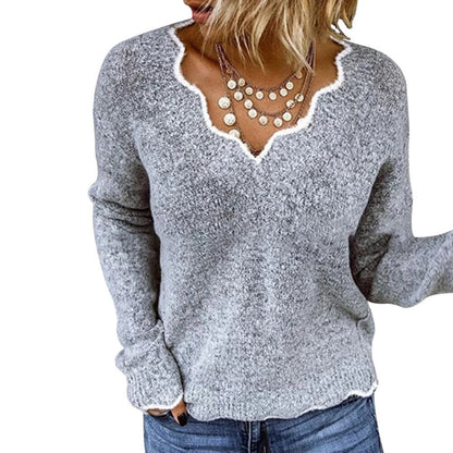 WOLF Strickpullover mit V-Ausschnitt