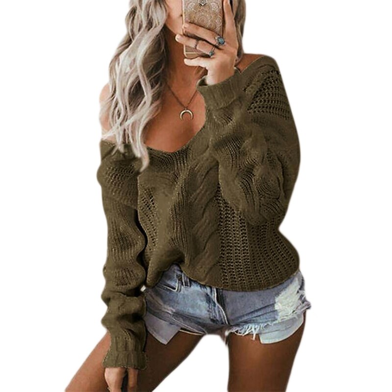 WOLF Pullover mit tiefem V-Ausschnitt