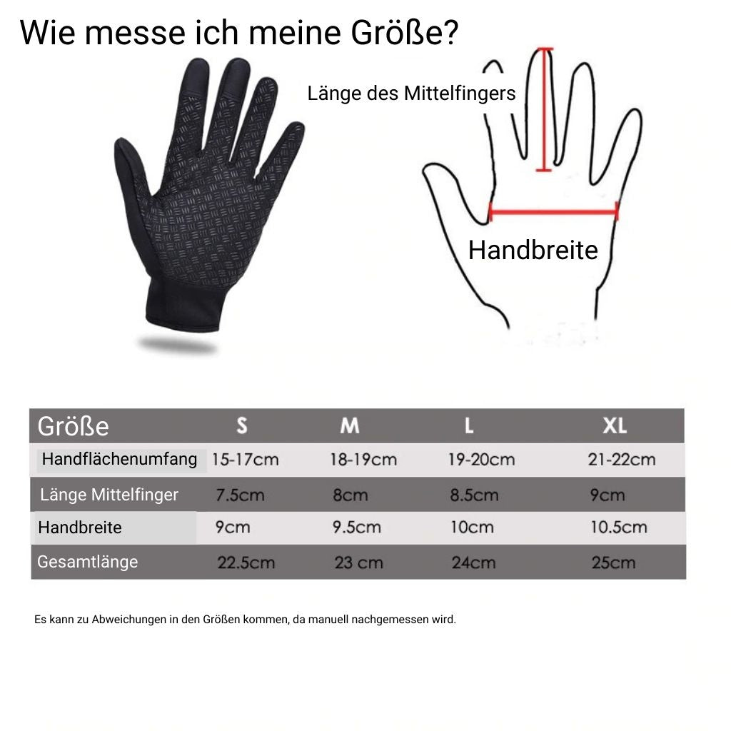 Winter Fahrradhandschuh - Thermohandschuh mit Touchscreen Funktion