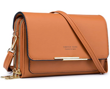 Lade das Bild in den Galerie-Viewer, Handy Umhängetasche,Damen Kleine Umhängetasche,PU Leder Crossbody Schultertasche Reisepass Handytasche mit Kartenschlitz Verstellbar Abnehmbar Schultergurt
