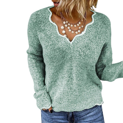 WOLF Strickpullover mit V-Ausschnitt