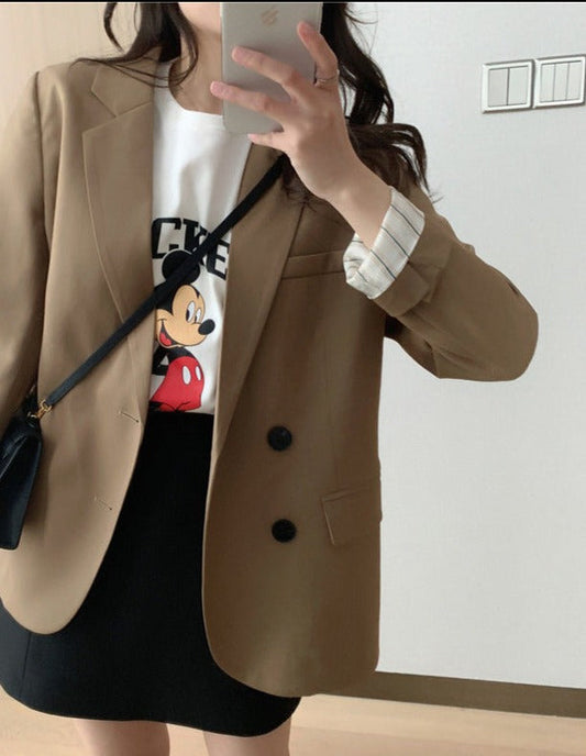 WOLF Blazer Basic Outwear Einreihige Oberteile mit Kerben