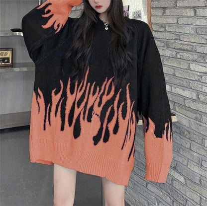 WOLF Lang Ärmel Locker Übergröße Pullover