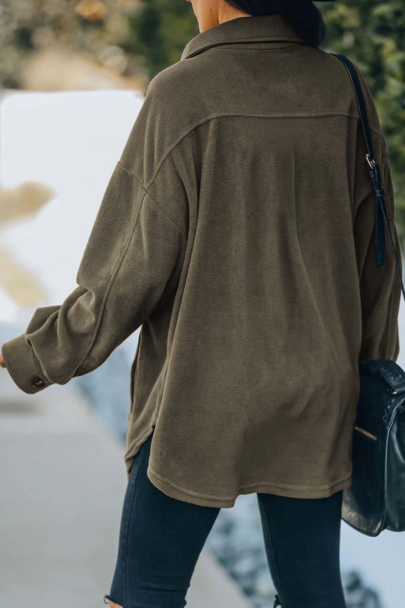 WOLF Neue Strickjacke mit Revers und Fleece-Reißverschluss