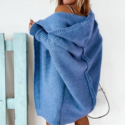 WOLF Pullover mit lockeren Kapuzenärmeln