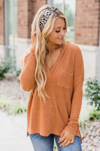 WOLF Pullover mit V-Ausschnitt und lockeren Taschen