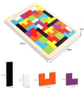 Tetris Puzzle Spiel aus Holz