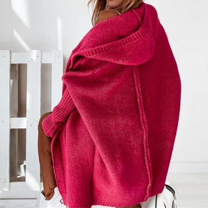 WOLF Pullover mit lockeren Kapuzenärmeln