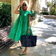 Lade das Bild in den Galerie-Viewer, Zana Kleid | Mittellanges Kleid mit gerüschten Ärmeln
