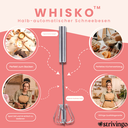50% RABATT | Whisko™ Halb-automatischer Schneebesen