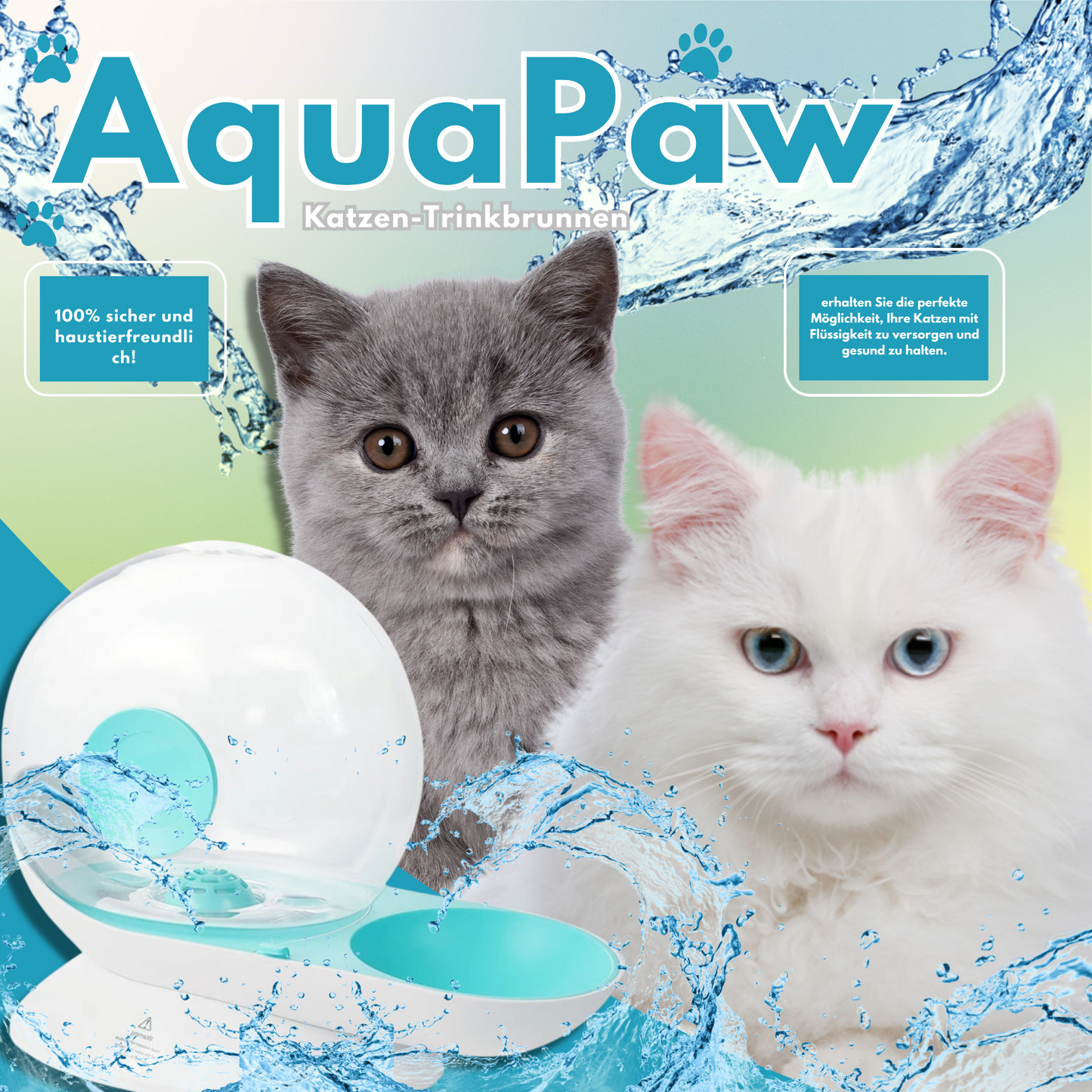 AquaPaw™ Katzen-Trinkbrunnen