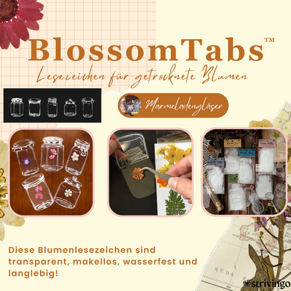 BlossomTabs™ Lesezeichen für getrocknete Blumen, Fotos oder Notizen (80er Set)