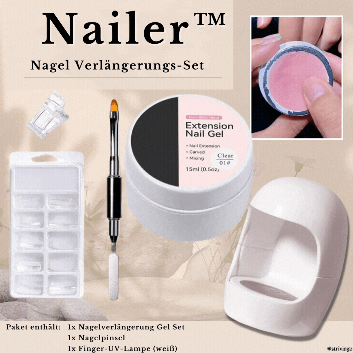 Nailer™ Hard Gel Nagel Verlängerungs-Set