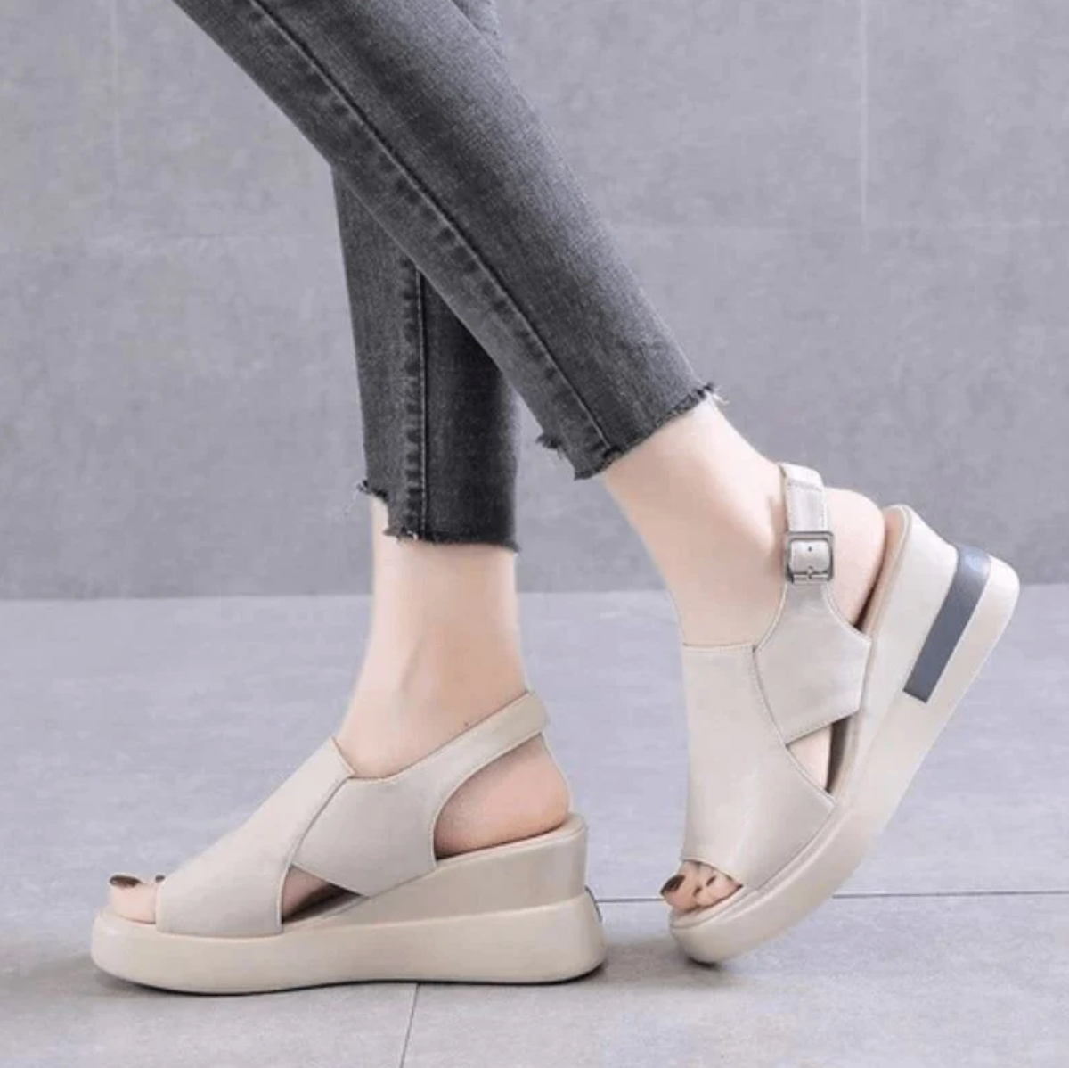 Orthopädische Sandalen "Ortolina" - korrigiert Haltung, elegant & komfortabel  - beige 15