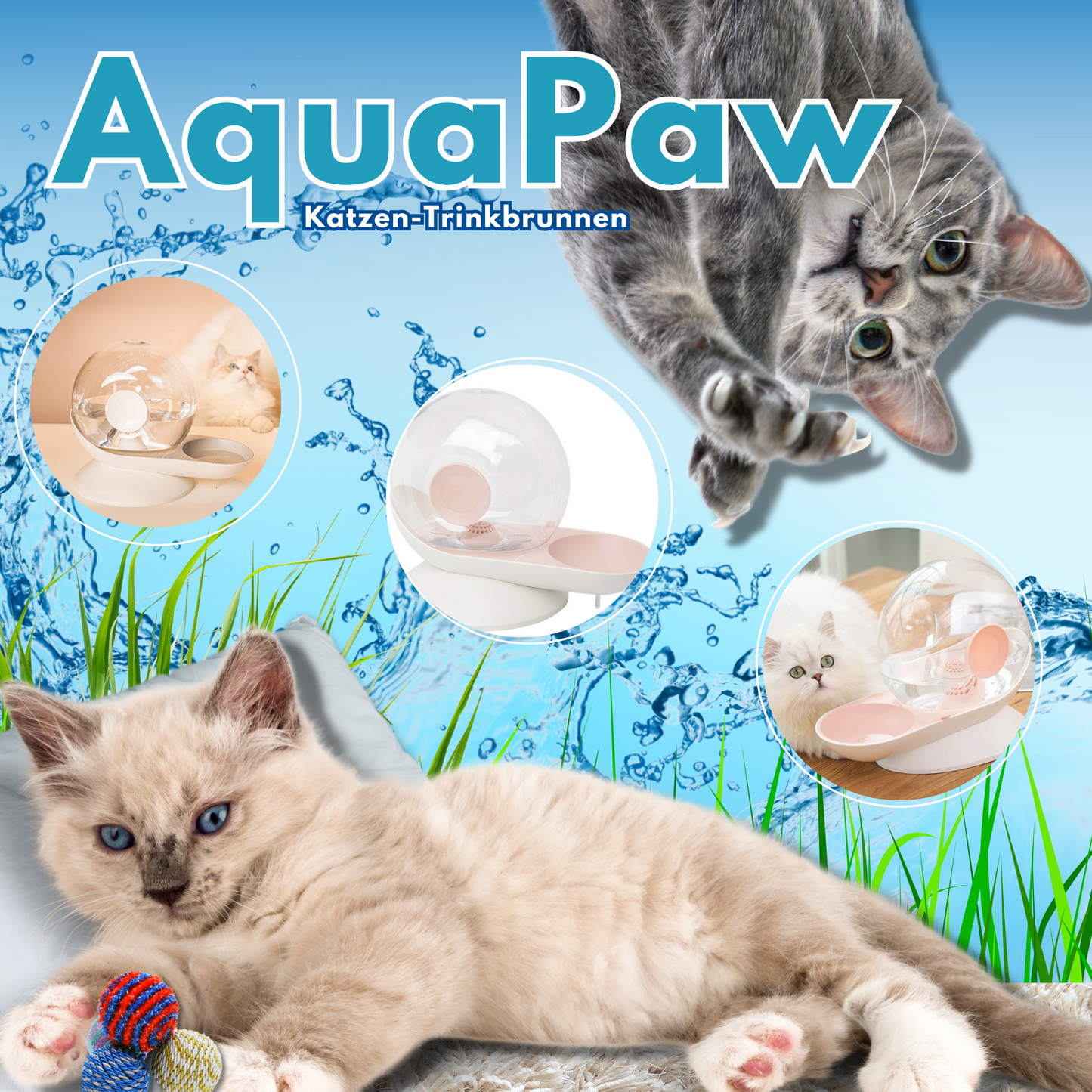 AquaPaw™ Katzen-Trinkbrunnen