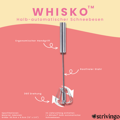 50% RABATT | Whisko™ Halb-automatischer Schneebesen