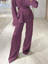 Lade das Bild in den Galerie-Viewer, Coss Satin Suit | Weicher eleganter Damenanzug
