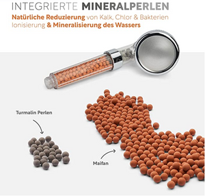 Premium Duschkopf mit Mineralsteinen | 70% weniger Wasserverbrauch 4