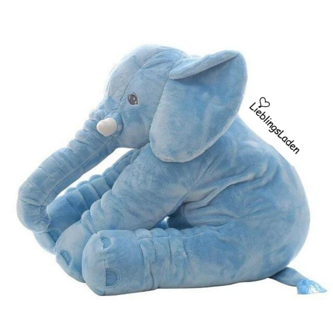 Riesen Elefantenkissen als Plüschtier blau