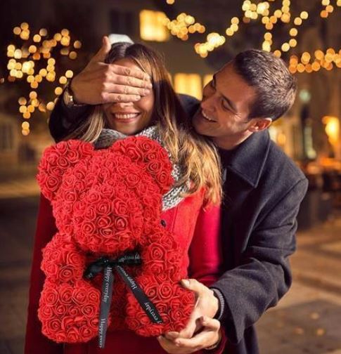 Handgemachter Rosenbär