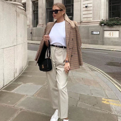 WOLF Lässiger karierter Blazer