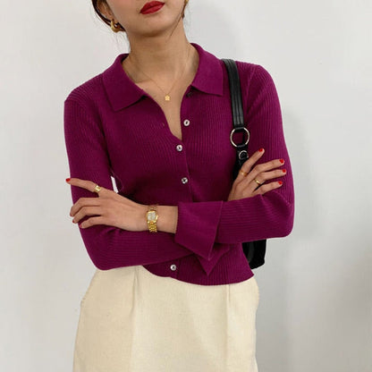 WOLF Daunen Kragen Knopf Pullover