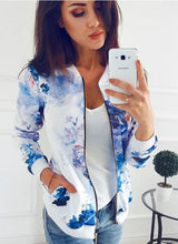 Lade das Bild in den Galerie-Viewer, Chloa Jacke | Damen-Übergangsjacke mit Blumendruck
