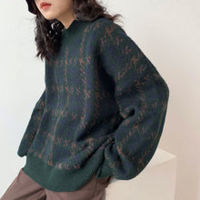 Lade das Bild in den Galerie-Viewer, WOLF Aufnäher Arbeits pullover lose Laternenärmel
