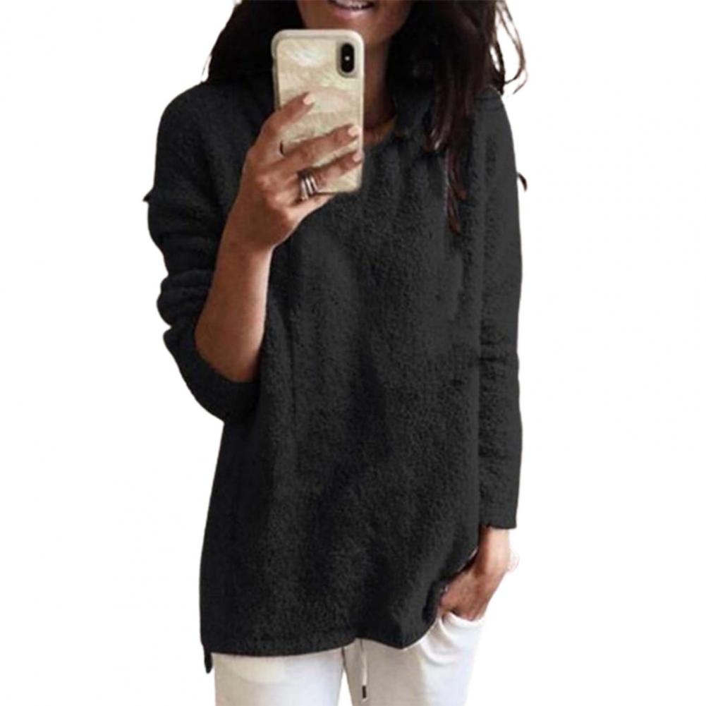 WOLF Lang Ärmel Rund Hals Plüsch Pullover