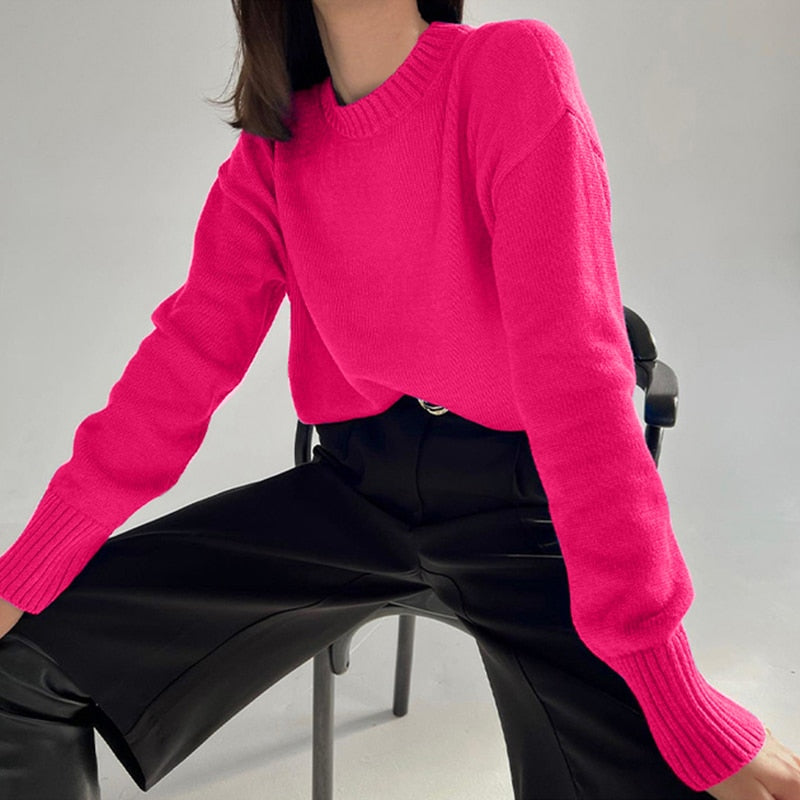 WOLF Locker O- Hals Einfach Pullover