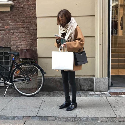 WOLF  Wollmantel Einreihig Umlegekragen Langer Mantel