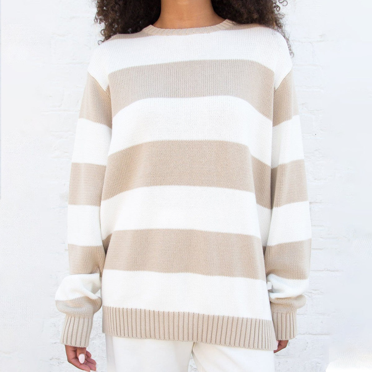 WOLF Gestreifter Pullover aus Baumwolle