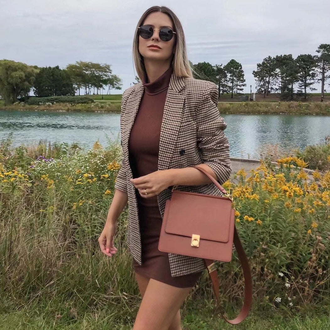 WOLF Lässiger karierter Blazer