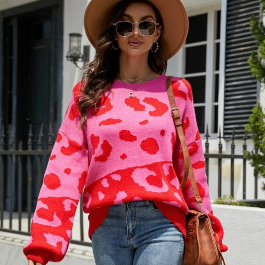 WOLF Rundhals-Pullover Gespleißt