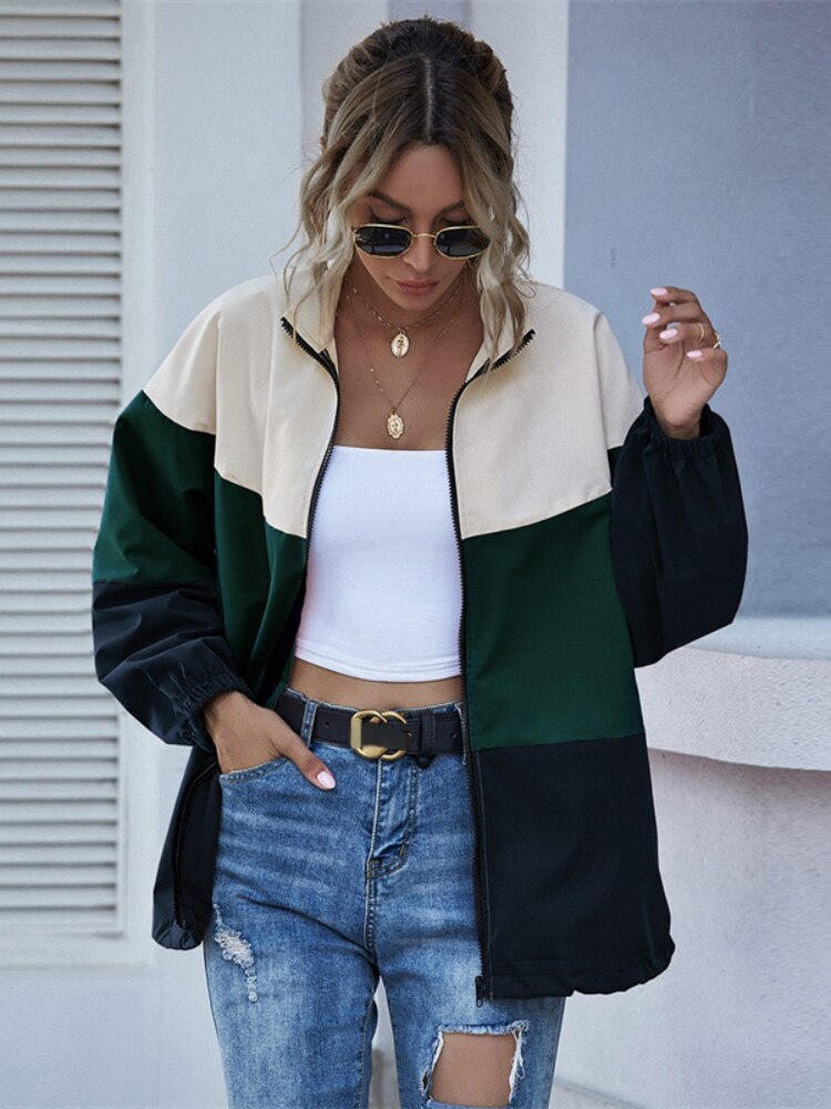 WOLF Revers Patchwork Lose Jacke