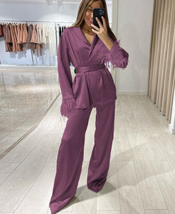Coss Satin Suit | Weicher eleganter Damenanzug
