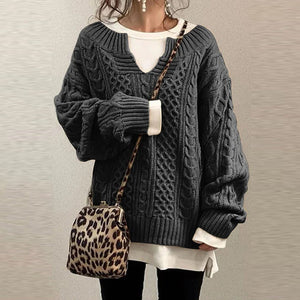 Barbor Pullover | Übergroßer Kabelpullover für Frauen