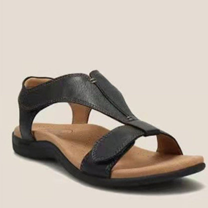  Luftige Damen-Sandalen - bester Komfort für Indoor & Outdoor - dämpfend, bequem & atmungsaktiv + schwarz